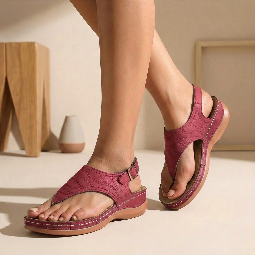 Serena Orthopedic Toe-Loop Sandals | Adjustable Comfort Summer Walking Sandals - Image 5