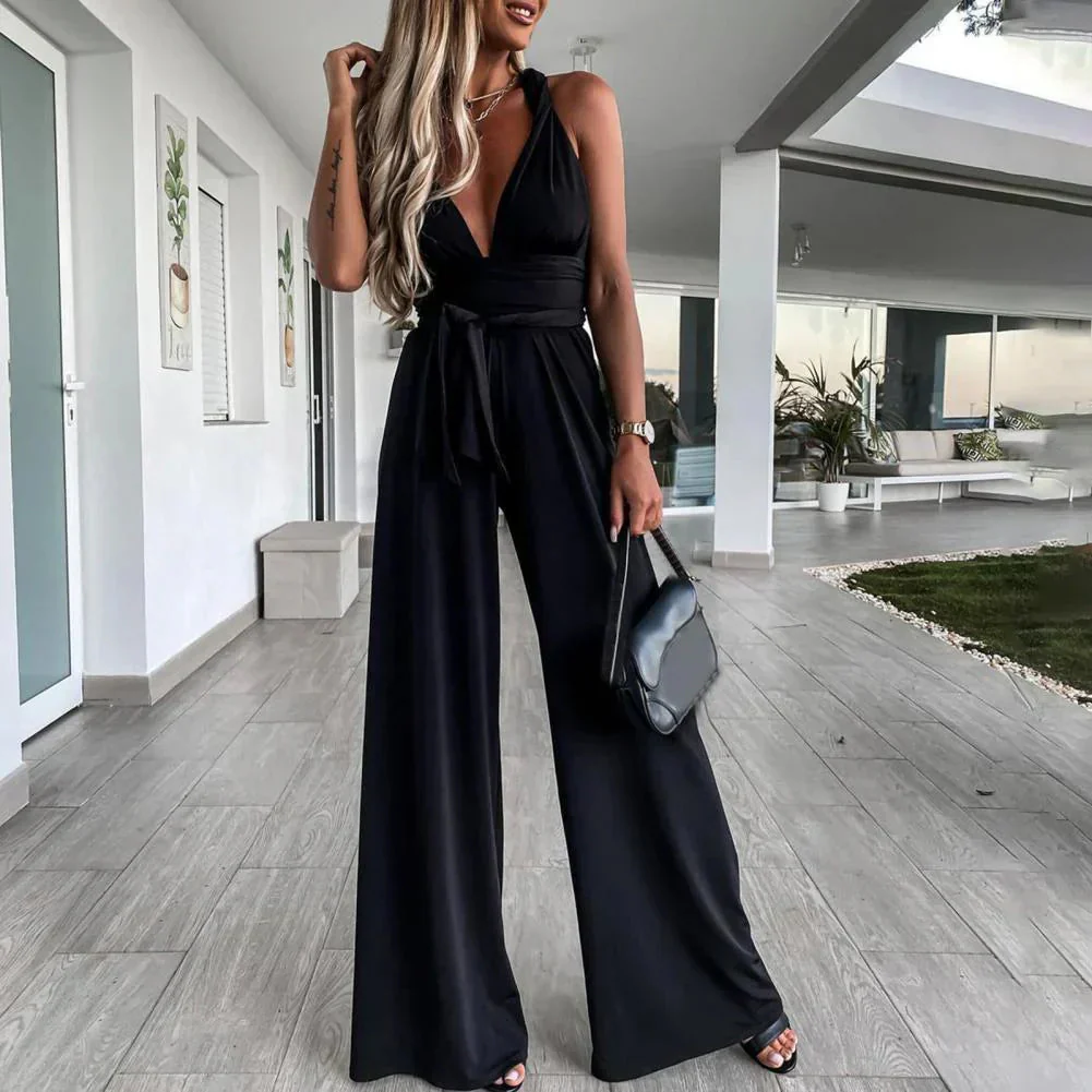 Simone Sleeveless Jumpsuit with Pleated Belt | Elegant & Flattering Fit - Image 3
