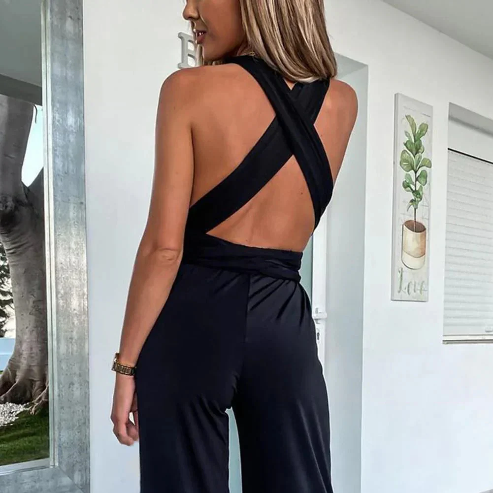 Simone Sleeveless Jumpsuit with Pleated Belt | Elegant & Flattering Fit - Image 4