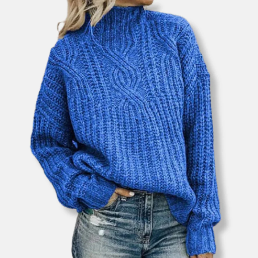 Stella Oversized Knitted Sweater | Turtleneck Long Sleeve Sweater - Image 5