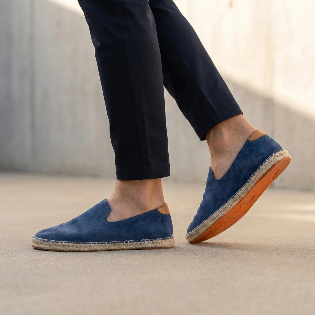 Teddy Relaxed Fit Slip-On Espadrilles | Jute Trim Contrast Heel Espadrilles - Image 2