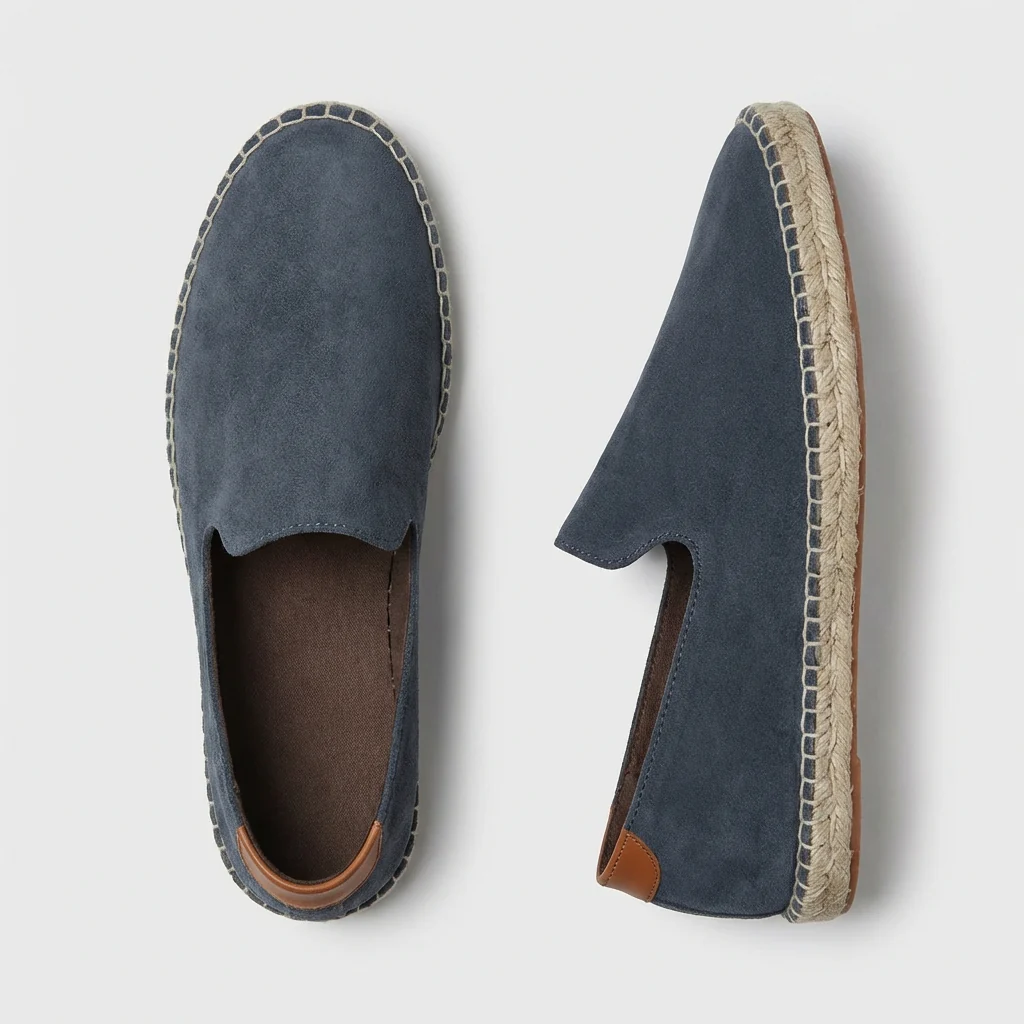 Teddy Relaxed Fit Slip-On Espadrilles | Jute Trim Contrast Heel Espadrilles - Image 4