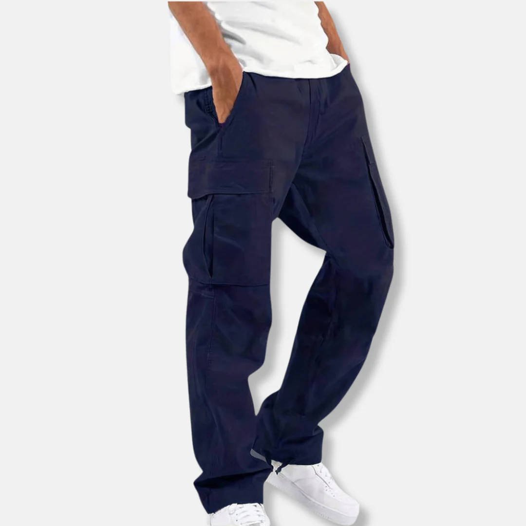 Theodore Cotton Relaxed Fit Cargo Pants | Drawstring Waist Cargo Pants - Image 4