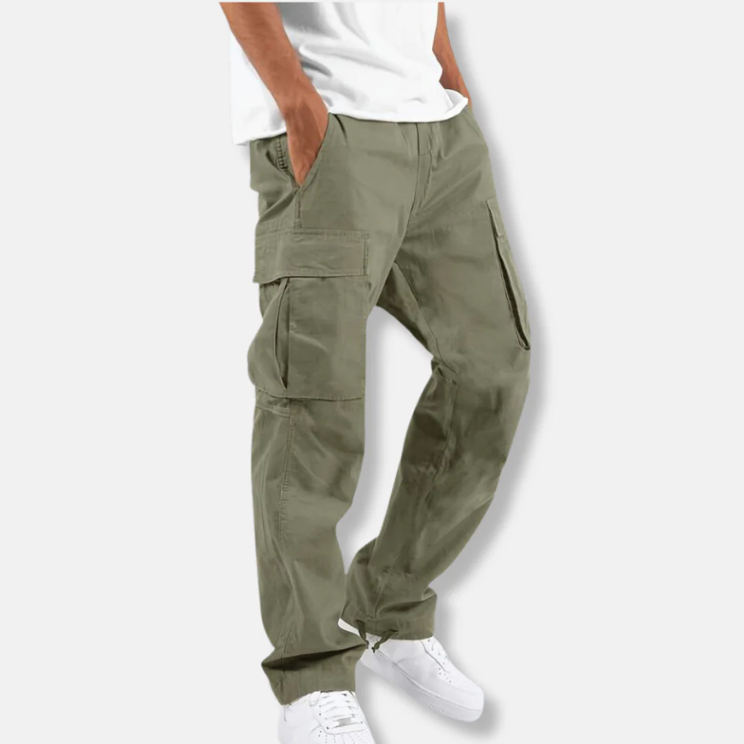 Theodore Cotton Relaxed Fit Cargo Pants | Drawstring Waist Cargo Pants - Image 5