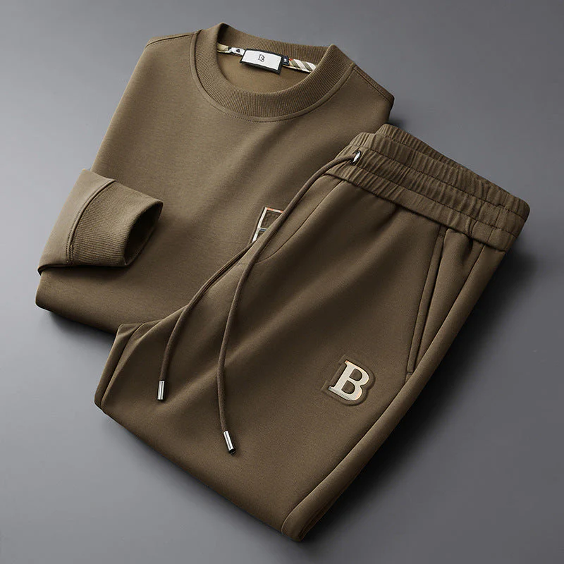 Theodore Relaxed Fit Sweatshirt And Joggers Two-Piece Set | Embroidered Casual Tracksuit - Image 2
