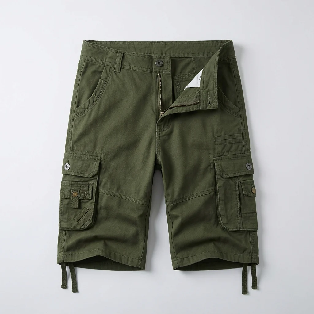 Theodore Relaxed Fit Cargo Shorts | Cargo Pockets Belted Cargo Shorts - Image 9