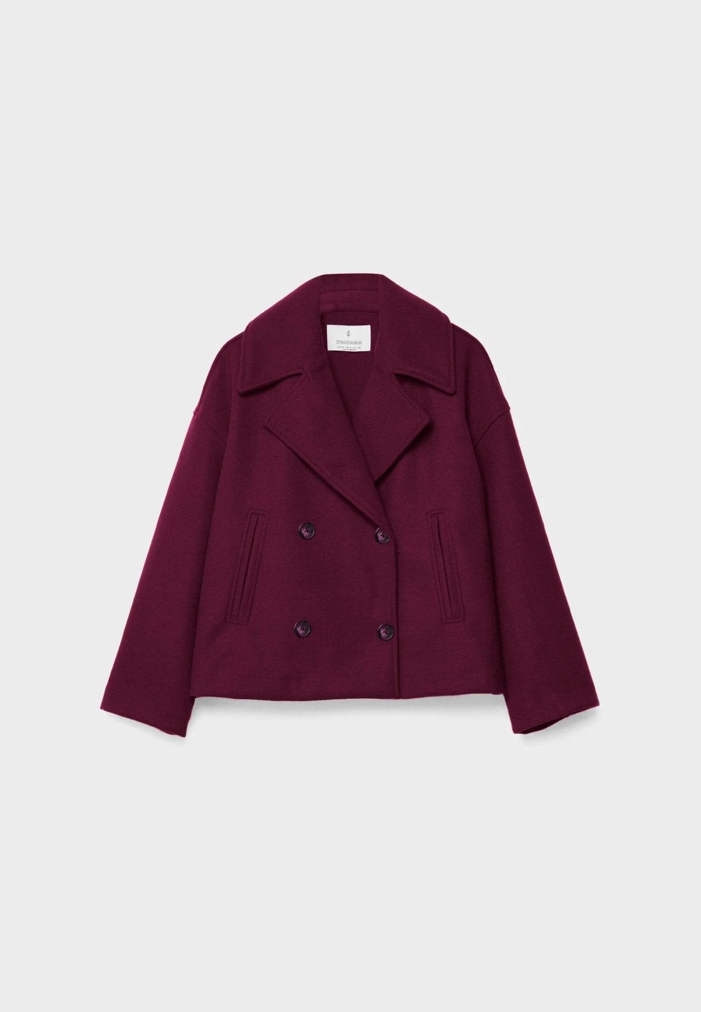Viola Cropped Double-Breasted Jacket | Collared Relaxed Fit Jacket - Image 12