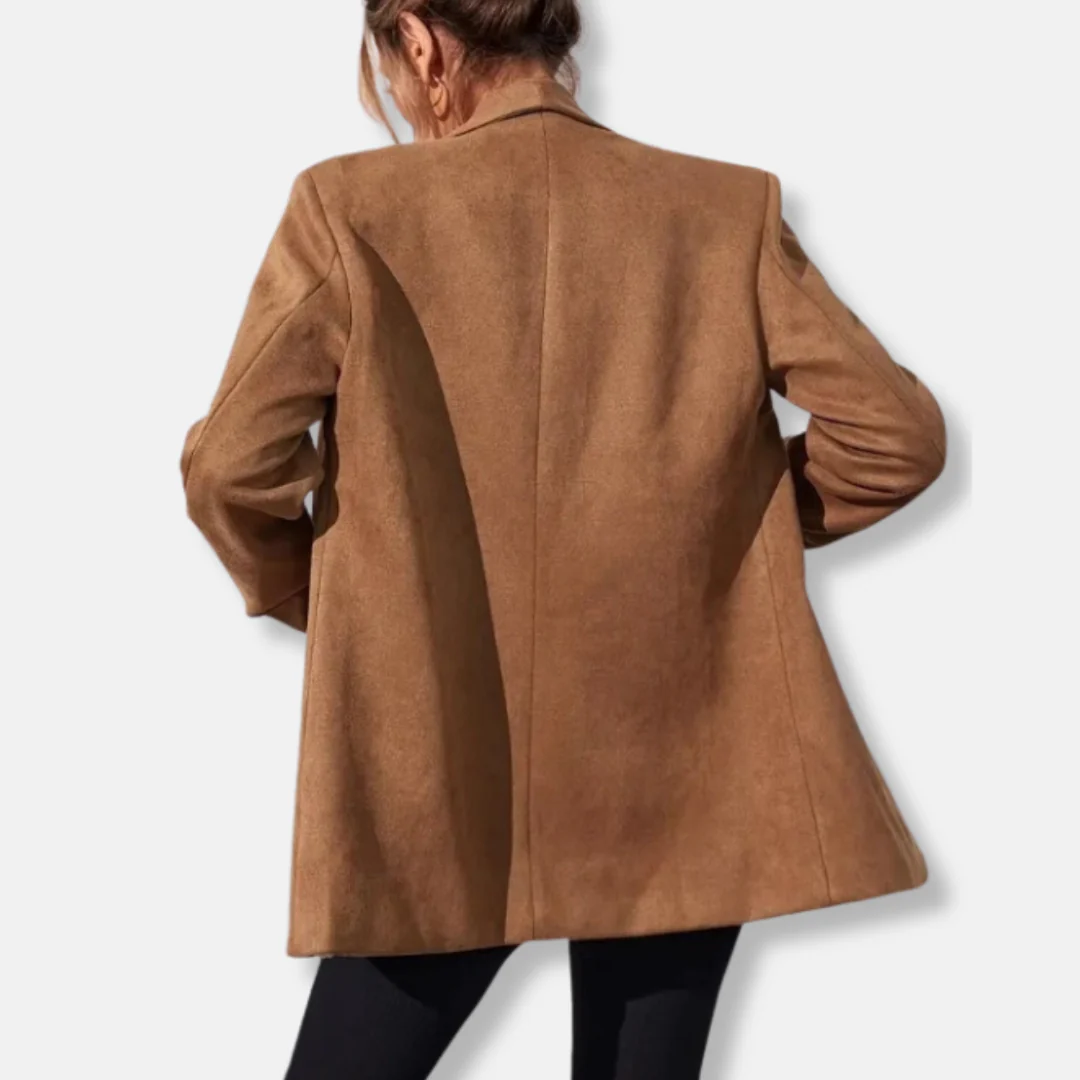 Women’s Blazer – Oversized Fit – Longline Open Front – Shawl Lapel – Soft Touch Fabric - Image 3