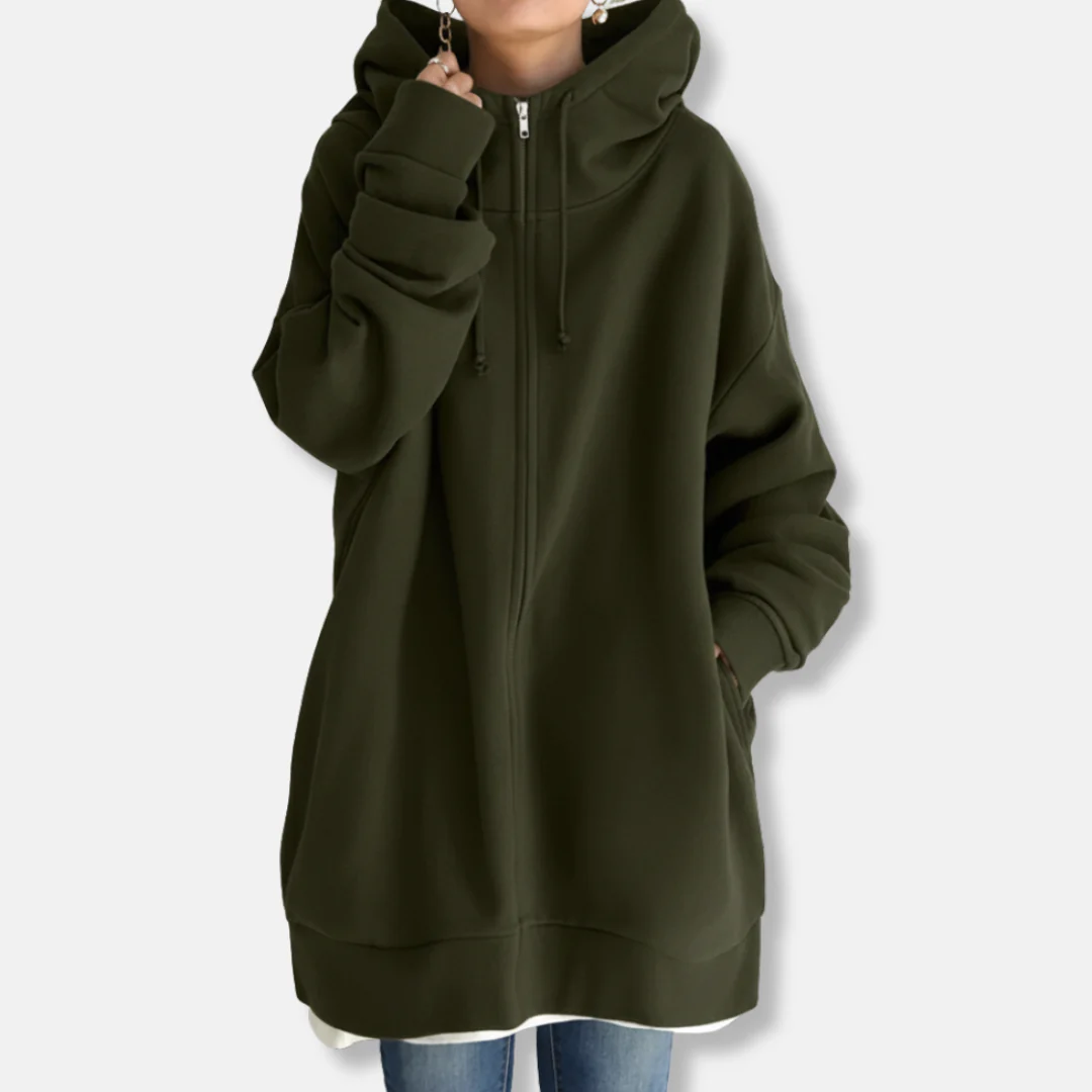 Women’s Hoodie – Oversized Fit – Zip Front – Long Sleeve Casual - Image 5