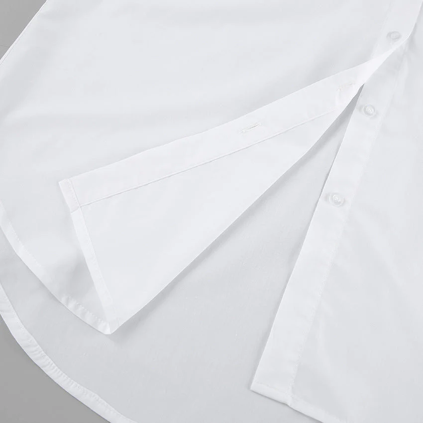 Women’s Oversized Shirt – Cotton Blend – Long Sleeve – Button-Up Relaxed Fit - Image 6
