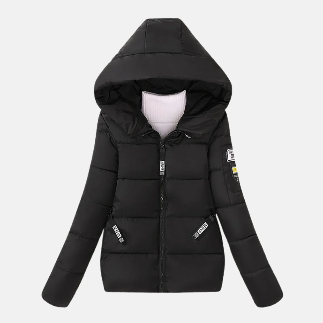 Women’s Quilted Coat – Relaxed Fit – Hooded – Zipper Front – Padded Insulated Warmth