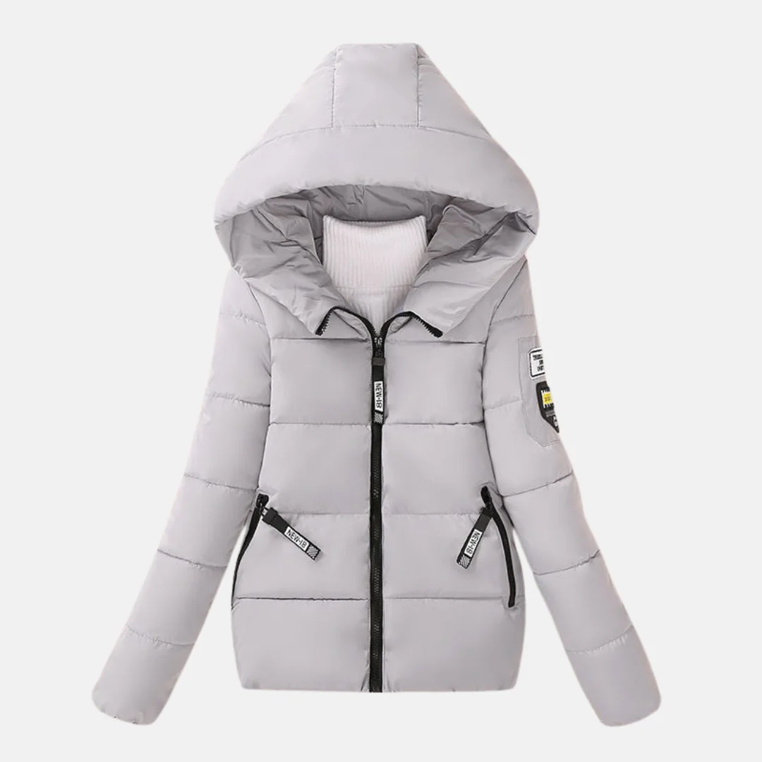 Women’s Quilted Coat – Relaxed Fit – Hooded – Zipper Front – Padded Insulated Warmth - Image 3
