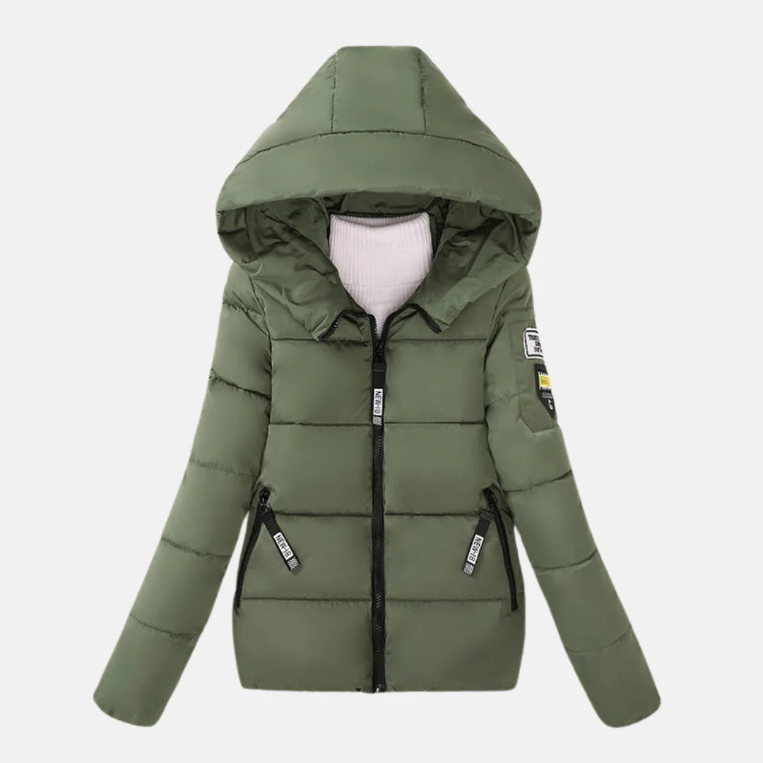 Women’s Quilted Coat – Relaxed Fit – Hooded – Zipper Front – Padded Insulated Warmth - Image 4